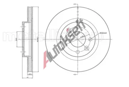 METELLI Brzdov kotou - 259 mm MT 23-0549C, 23-0549C