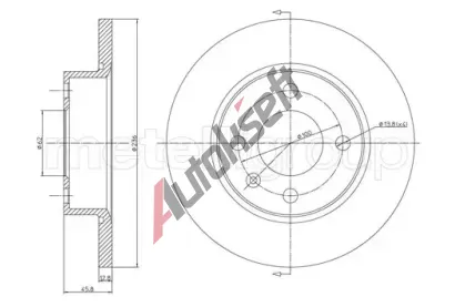 METELLI Brzdov kotou - 237 mm MT 23-0551, 23-0551