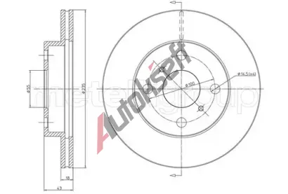 METELLI Brzdov kotou - 235 mm MT 23-0552C, 23-0552C