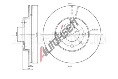 METELLI Brzdov kotou - 239 mm MT 23-0553, 23-0553
