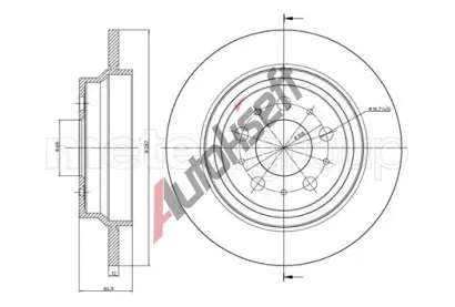 METELLI Brzdov kotou - 288 mm MT 23-0562C, 23-0562C