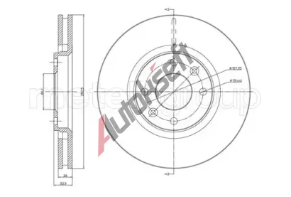 METELLI Brzdov kotou - 283 mm MT 23-0566C, 23-0566C