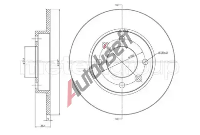 METELLI Brzdov kotou - 247 mm MT 23-0567C, 23-0567C