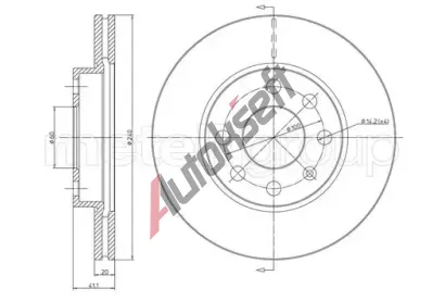 METELLI Brzdov kotou - 236 mm MT 23-0569C, 23-0569C