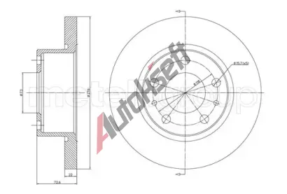 METELLI Brzdov kotou - 276 mm MT 23-0570, 23-0570