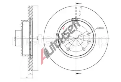 METELLI Brzdov kotou - 277 mm MT 23-0574C, 23-0574C