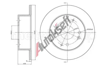 METELLI Brzdov kotou - 260 mm MT 23-0578, 23-0578