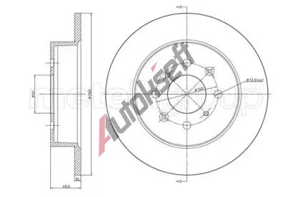 METELLI Brzdov kotou - 260 mm MT 23-0579C, 23-0579C