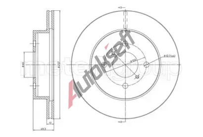 METELLI Brzdov kotou - 257 mm MT 23-0586, 23-0586