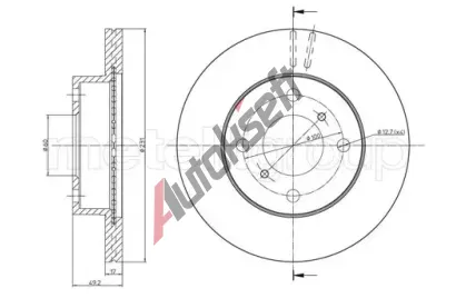METELLI Brzdov kotou - 231 mm MT 23-0587, 23-0587