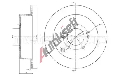 METELLI Brzdov kotou - 284 mm MT 23-0592C, 23-0592C