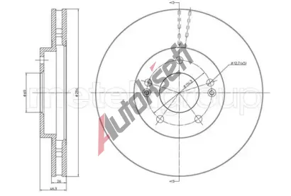 METELLI Brzdov kotou - 294 mm MT 23-0593C, 23-0593C