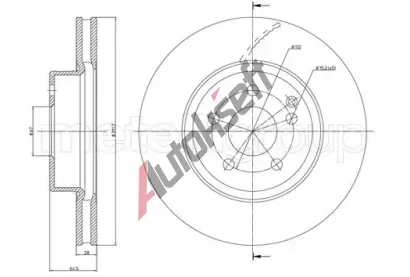 METELLI Brzdov kotou - 312 mm MT 23-0602C, 23-0602C