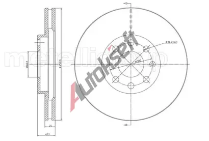 METELLI Brzdov kotou - 261 mm MT 23-0604C, 23-0604C