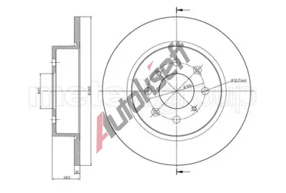 METELLI Brzdov kotou - 260 mm MT 23-0612C, 23-0612C