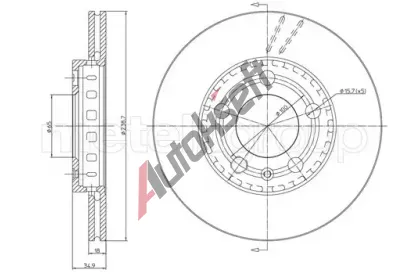 METELLI Brzdový kotouč - 239 mm MT 23-0614C, 23-0614C  METELLI Brzdový kotouč - 239 mm MT 23-0614C, 23-0614C