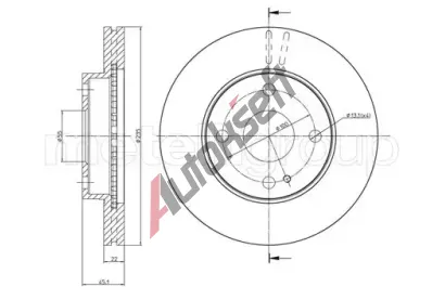 METELLI Brzdov kotou - 235 mm MT 23-0617, 23-0617