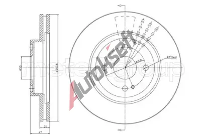 METELLI Brzdov kotou - 258 mm MT 23-0619, 23-0619