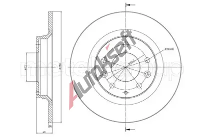 METELLI Brzdov kotou - 280 mm MT 23-0622C, 23-0622C