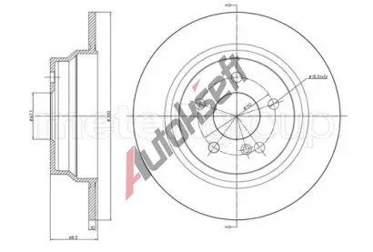 METELLI Brzdov kotou - 300 mm MT 23-0624C, 23-0624C