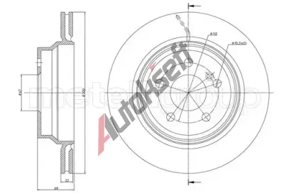 METELLI Brzdov kotou - 300 mm MT 23-0625C, 23-0625C