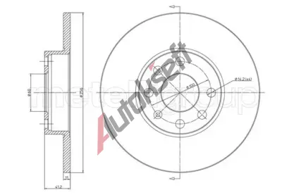 METELLI Brzdov kotou - 256 mm MT 23-0627, 23-0627