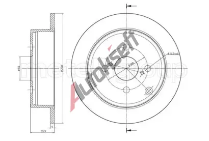METELLI Brzdov kotou - 258 mm MT 23-0634C, 23-0634C
