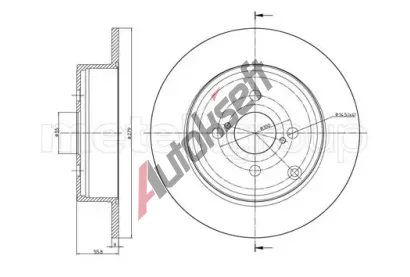 METELLI Brzdov kotou - 279 mm MT 23-0635C, 23-0635C