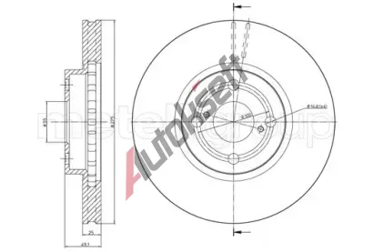 METELLI Brzdov kotou - 275 mm MT 23-0638C, 23-0638C