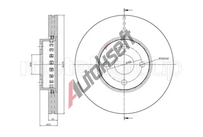 METELLI Brzdov kotou - 276 mm MT 23-0639C, 23-0639C