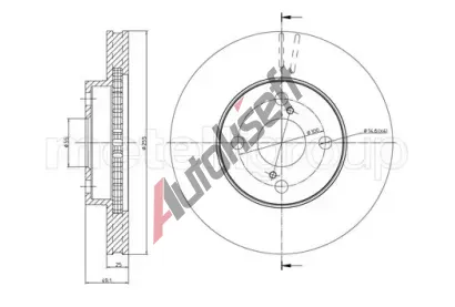 METELLI Brzdový kotouč - 255 mm MT 23-0640C, 23-0640C METELLI Brzdový kotouč - 255 mm MT 23-0640C, 23-0640C