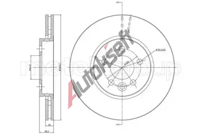 METELLI Brzdov kotou - 284 mm MT 23-0643, 23-0643
