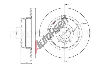 METELLI Brzdov kotou - 280 mm MT 23-0644, 23-0644