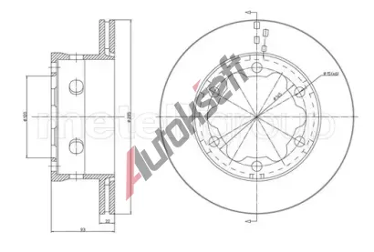 METELLI Brzdov kotou - 285 mm MT 23-0645, 23-0645