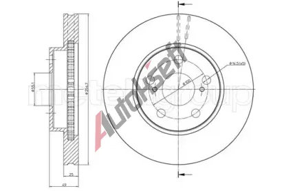 METELLI Brzdov kotou - 255 mm MT 23-0646C, 23-0646C