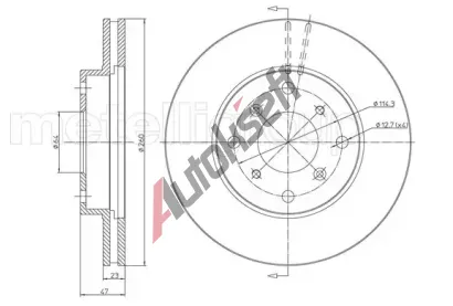 METELLI Brzdov� kotou� - 260 mm MT 23-0650, 23-0650