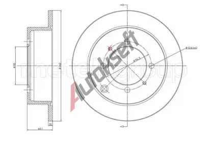 METELLI Brzdov kotou - 262 mm MT 23-0651, 23-0651