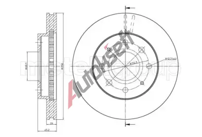 METELLI Brzdov kotou - 256 mm MT 23-0652, 23-0652