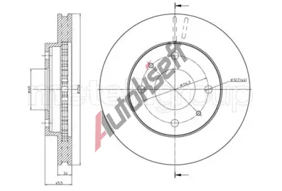 METELLI Brzdov kotou - 256 mm MT 23-0653, 23-0653