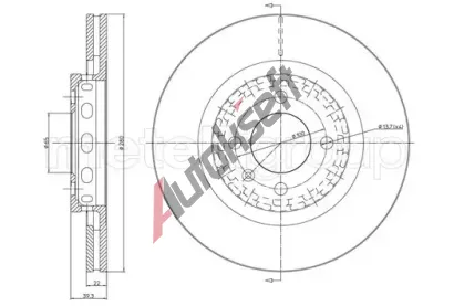METELLI Brzdov kotou - 280 mm MT 23-0656C, 23-0656C