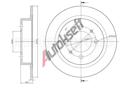 METELLI Brzdov kotou - 234 mm MT 23-0661, 23-0661