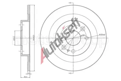 METELLI Brzdov kotou - 250 mm MT 23-0665, 23-0665