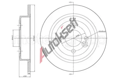 METELLI Brzdov kotou - 259 mm MT 23-0667C, 23-0667C
