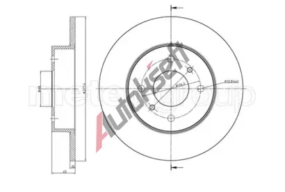 METELLI Brzdov kotou - 278 mm MT 23-0672, 23-0672