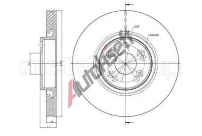 METELLI Brzdov kotou - 308 mm MT 23-0673C, 23-0673C