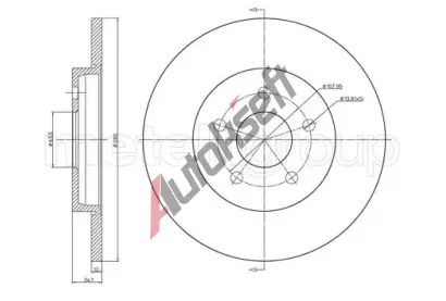 METELLI Brzdov kotou - 280 mm MT 23-0683C, 23-0683C