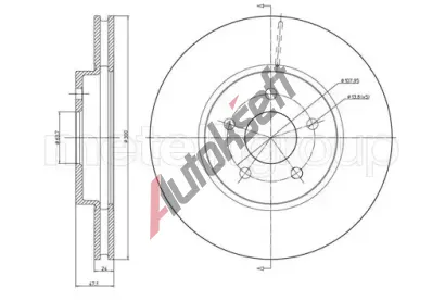 METELLI Brzdov kotou - 300 mm MT 23-0684C, 23-0684C