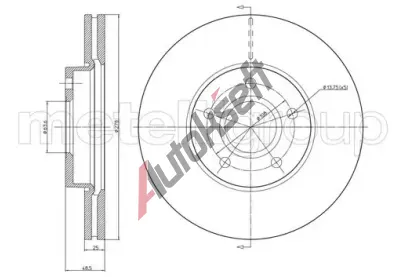 METELLI Brzdov kotou - 278 mm MT 23-0685C, 23-0685C