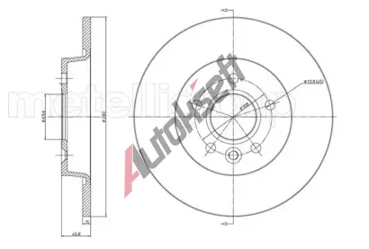 METELLI Brzdov kotou - 280 mm MT 23-0686C, 23-0686C