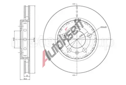 METELLI Brzdov kotou - 256 mm MT 23-0695C, 23-0695C